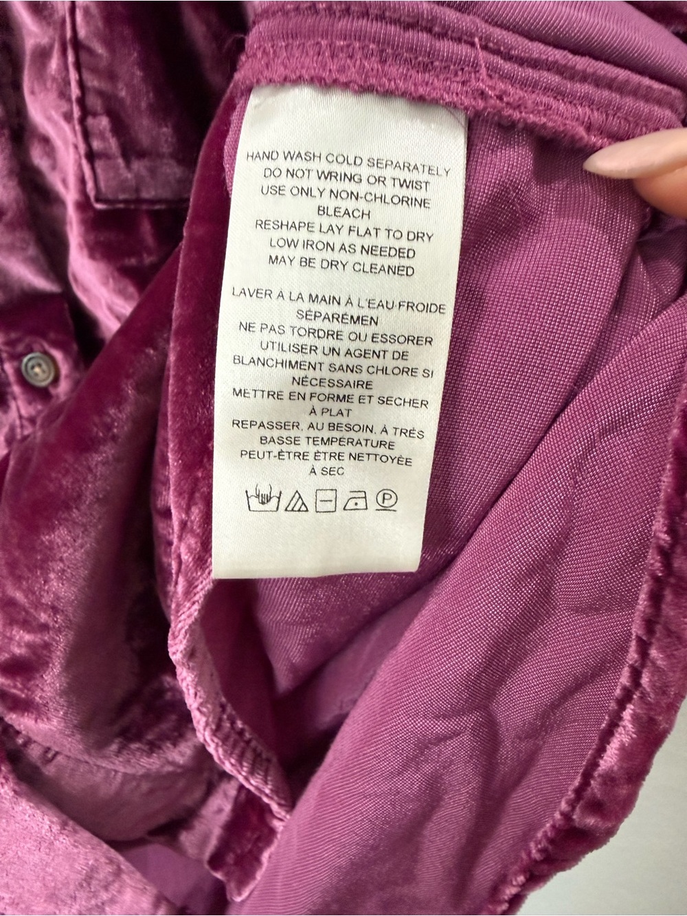 Pilcro Womens S Plum Velvet Button Down Shirt Blouse Whimsy Goth Romantic Y2K - Picture 6 of 9